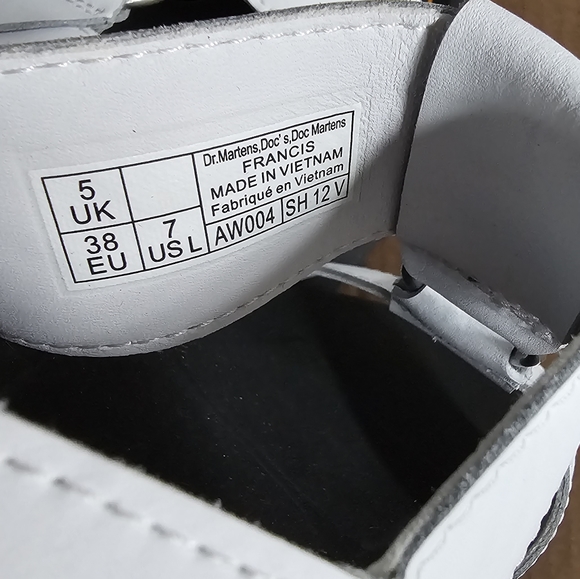 Dr. Martens White Francis Platform Sandals New - Picture 10 of 10
